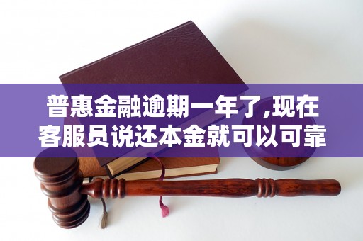 普惠金融逾期一年了,现在客服员说还本金就可以可靠吗？应该如何处理？