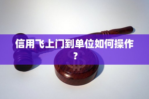 信用飞上门到单位如何操作？