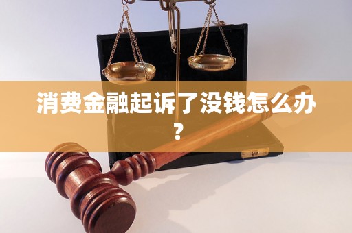 消费金融起诉了没钱怎么办? 消费金融起诉了没钱怎么办?