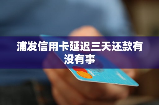 浦发信用卡延迟三天还款有没有事 浦发信用卡延迟三天还款有没有事