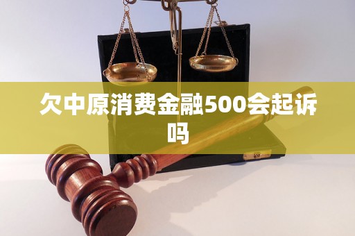 欠中原消费金融500会起诉吗