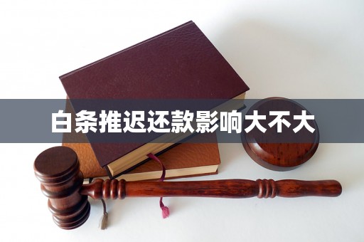 白条推迟还款影响大不大 白条推迟还款影响大不大