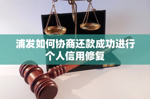 浦发如何协商还款成功进行个人信用修复