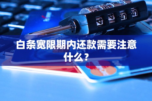 白条宽限期内还款需要注意什么? 白条宽限期内还款需要注意什么?