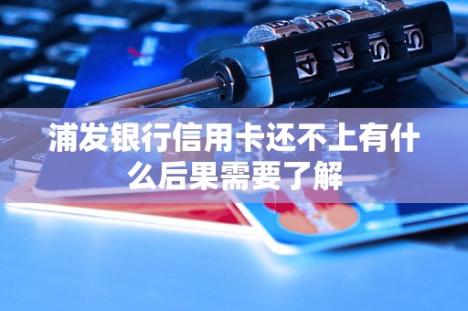 浦发银行信用卡还不上有什么后果需要了解