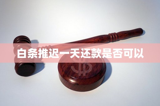 白条推迟一天还款是否可以