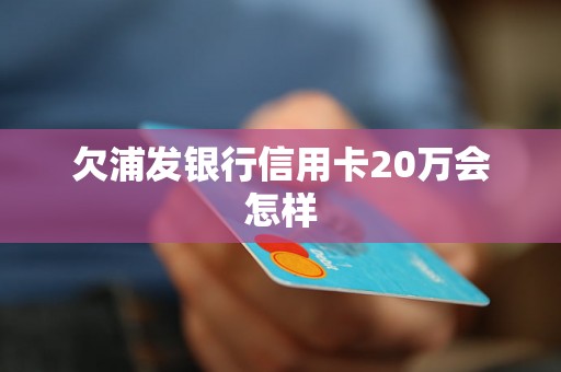 欠浦发银行信用卡20万会怎样 欠浦发银行信用卡20万会怎样