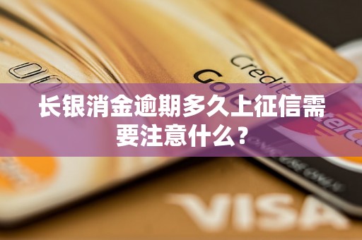 长银消金逾期多久上征信需要注意什么？