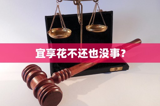 宜享花不还也没事？
