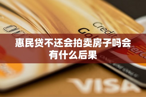 惠民贷不还会拍卖房子吗会有什么后果 惠民贷不还会拍卖房子吗会有什么后果