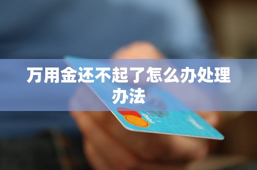 万用金还不起了怎么办处理办法 万用金还不起了怎么办处理办法