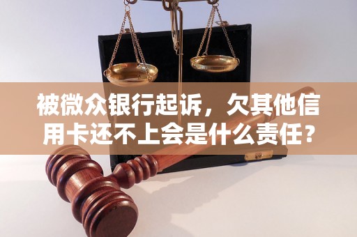 被微众银行起诉,欠其他信用卡还不上会是什么责任? 被微众银行起诉,欠其他信用卡还不上会是什么责任?