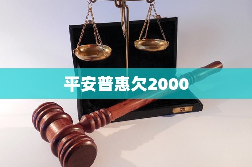 平安普惠欠2000