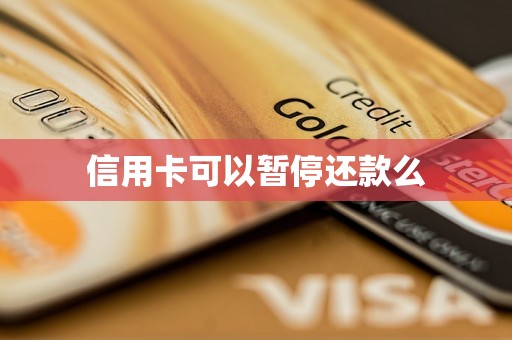 信用卡可以暂停还款么 信用卡可以暂停还款么