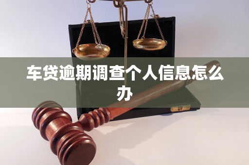 车贷逾期调查个人信息怎么办