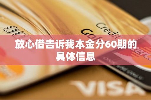 放心借告诉我本金分60期的具体信息