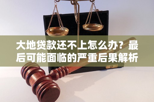 大地贷款还不上怎么办？最后可能面临的严重后果解析