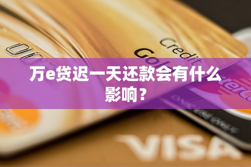 万e贷迟一天还款会有什么影响? 万e贷迟一天还款会有什么影响?