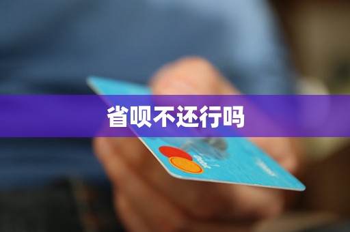 省呗不还行吗 省呗不还行吗