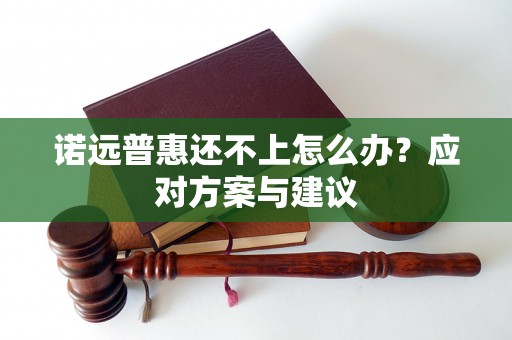 诺远普惠还不上怎么办？应对方案与建议
