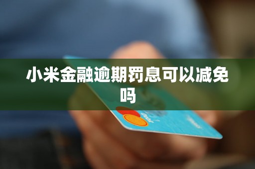 小米金融逾期罚息可以减免吗