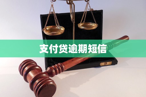 支付贷逾期短信