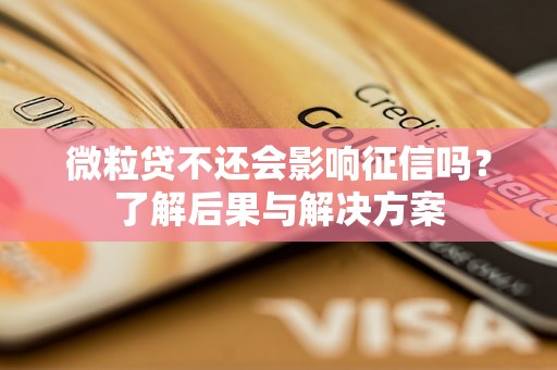 微粒贷不还会影响征信吗？了解后果与解决方案