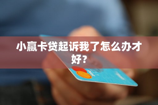小赢卡贷起诉我了怎么办才好？