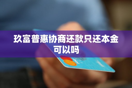 玖富普惠协商还款只还本金可以吗