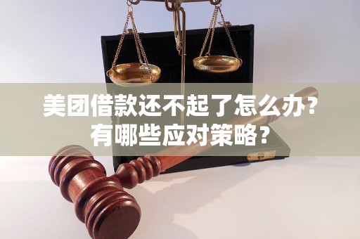 美团借款还不起了怎么办？有哪些应对策略？