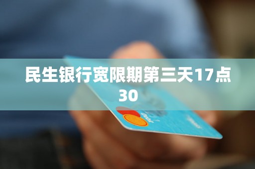 民生银行宽限期第三天17点30