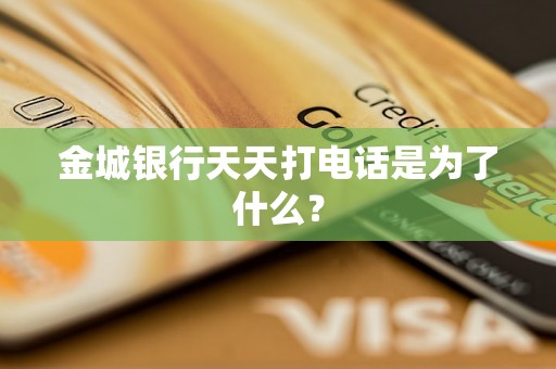 金城银行天天打电话是为了什么? 金城银行天天打电话是为了什么?