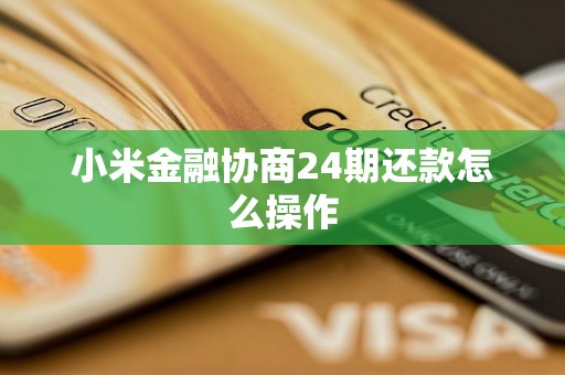 小米金融协商24期还款怎么操作