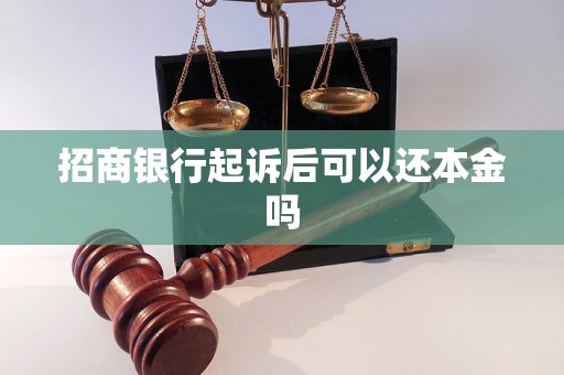 招商银行起诉后可以还本金吗