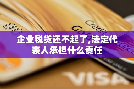企业税贷还不起了,法定代表人承担什么责任