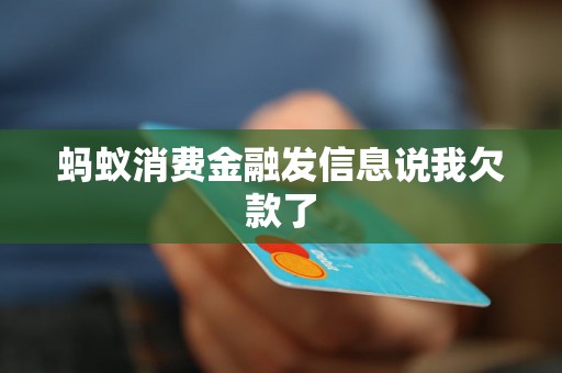 蚂蚁消费金融发信息说我欠款了 蚂蚁消费金融发信息说我欠款了