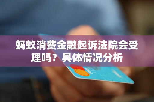 蚂蚁消费金融起诉法院会受理吗？具体情况分析