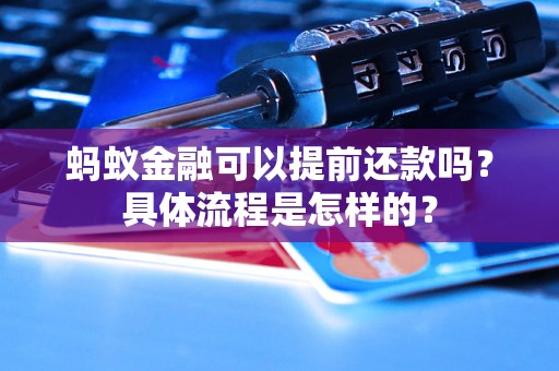 蚂蚁金融可以提前还款吗？具体流程是怎样的？