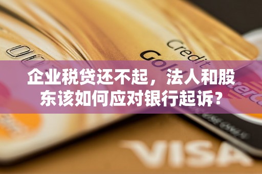 企业税贷还不起，法人和股东该如何应对银行起诉？
