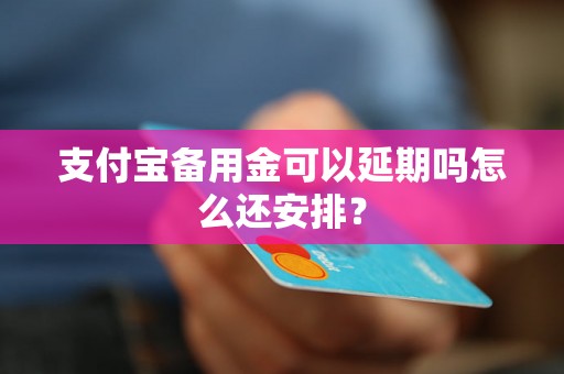 支付宝备用金可以延期吗怎么还安排？