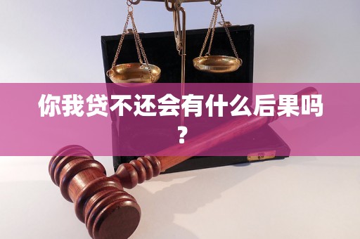 你我贷不还会有什么后果吗？