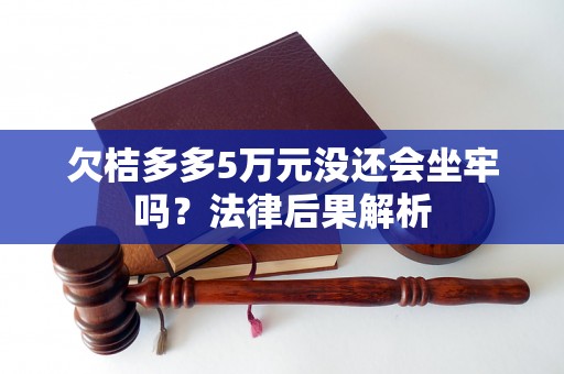 欠桔多多5万元没还会坐牢吗？法律后果解析