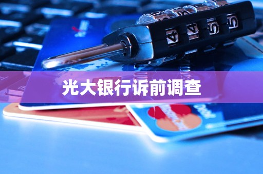 光大银行诉前调查