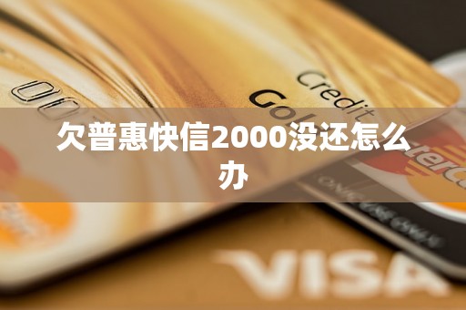 欠普惠快信2000没还怎么办 欠普惠快信2000没还怎么办