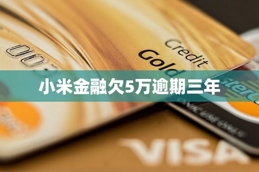 小米金融欠5万逾期三年 小米金融欠5万逾期三年
