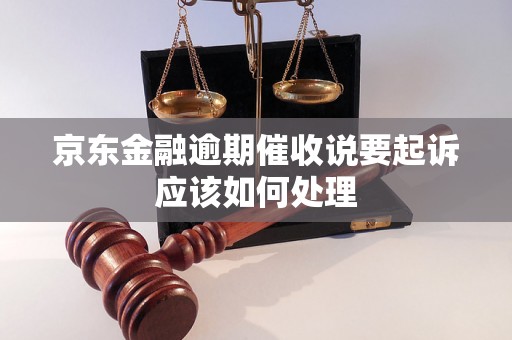 京东金融逾期催收说要起诉应该如何处理