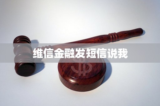 维信金融发短信说我