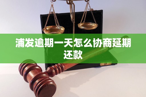 浦发逾期一天怎么协商延期还款 浦发逾期一天怎么协商延期还款