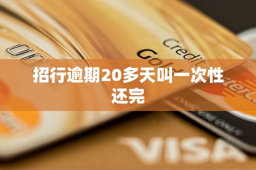 招行逾期20多天叫一次性还完