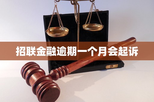 招联金融逾期一个月会起诉